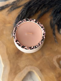Aberto Design Glamour Candle 7TM Rosa y Blanco